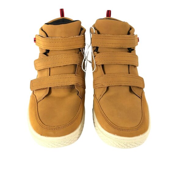 Cat & Jack Boys Arnold Casual Sneakers Beige Tan Hook & Loop Size 6 - Picture 2 of 4